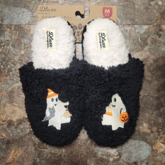 Dearfoams Dluxe Halloween Memory Foam Womens Slippers - Size Medium 7-8 - NWT - Picture 1 of 2